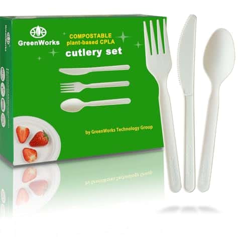 GreenWorks 150 Count 7" Heavy-duty Compostable Utensils Set