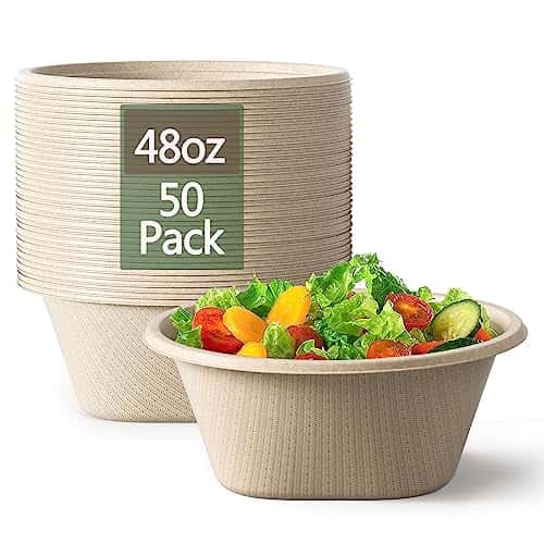 Homestockplus 48 Oz Disposable Bowls - Heavy Duty