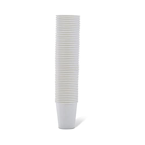 Amazon Basics Compostable Coffee Cups, 8 Ounces, Paper, 1000 Count (Pack of 1), White 2