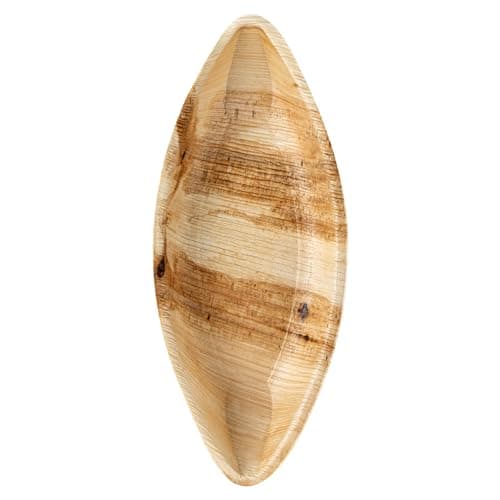 Restaurantware Indo 12 x 5 Inch Palm Leaf Plates 25 Durable Palm Plates - Disposable Boat-Shaped Design Palm Leaf Dinner Plates Impervious To Grease For Hefty Meals Appetizers Or Desserts 16