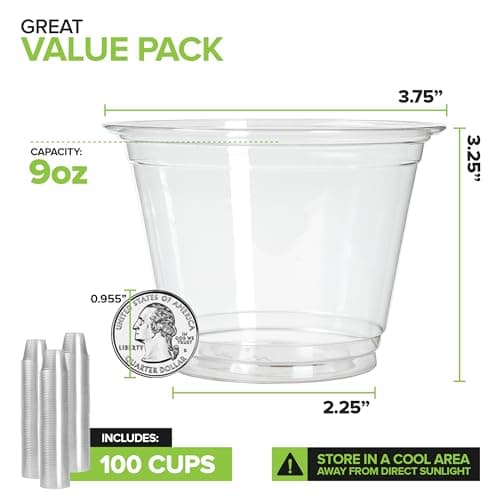 Eco-Friendly 9 oz Compostable Cold Cups for Sustainable 2