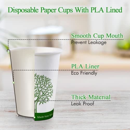 ECOLipak 240 Count 12 oz Compostable Paper Cups - Cups 2