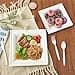 ECOLipak 120 Pack Compostable Paper Plates, 10 inch and 8 inch Heavy Duty Eco friendly Sugarcane Biodegradable Disposable Square Plates for Party Dinner Birthday 15