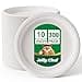 JOLLY CHEF Compostable Heavy Duty Plates 𝟭𝟬 𝗜𝗻𝗰𝗵 [𝟯𝟬𝟬 𝗣𝗮𝗰𝗸] Eco-Friendly Disposable White Paper Plates Made of Bagasse Biodegradable Bulk for Party Dinner Sugarcane Fibers Round 300 Count 3
