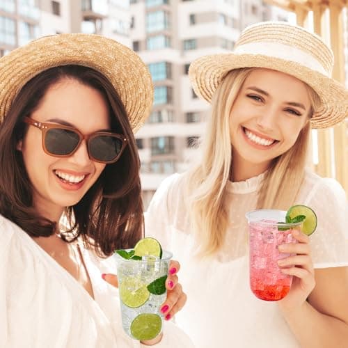 Vplus 16 oz Compostable Clear Plastic Cold Cups, 100 Pack Biodegradable Disposable Cups, BPA & PFAS Free, Plant-Based Plastic Cups for Juice, Wine, Parties, Weddings, and Everyday Use 7