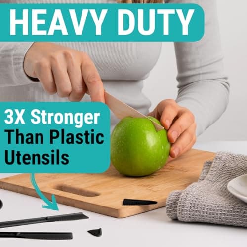 EarthClusive 300pcs Disposable Wooden Cutlery Set (150 Forks, 100 Spoons, 50 Knives) Our Heavy Duty Compostable Wood Utensils is FSC Certified Protecting Forests. Zero Plastic Cutlery For Any Occasion 2