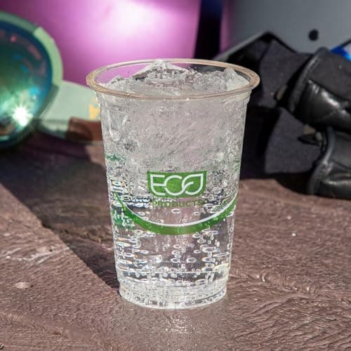 ECO PRODUCTS GreenStripe Clear Compostable 16oz PLA Plastic Cups, Case of 1000, Disposable Renewable Plant-Based Cold Cups, For Cold Drinks & Snacks, BPI Certified, ASTM Compliant. 9
