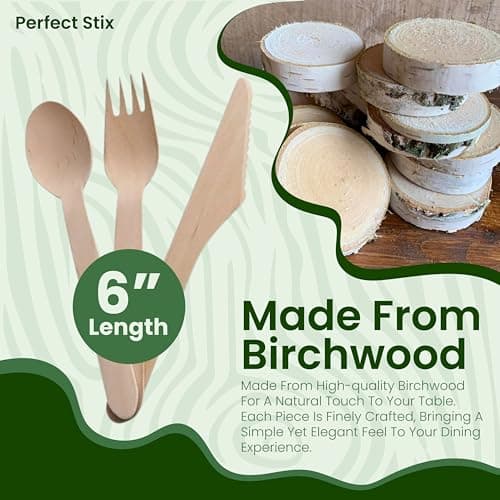 Perfect Stix Wooden Cutlery Kit. Pack of 200 2