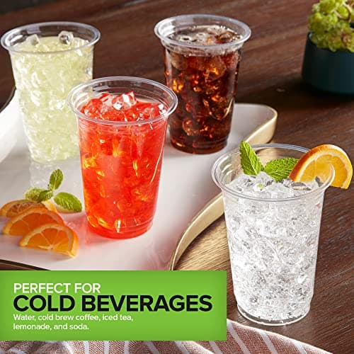 Stock Your Home Compostable Cold Cups 16 oz (1000 Pack), Plant Based Eco Friendly Disposable Cups for Water, Wine or Beer Samples 6