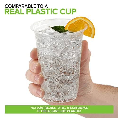 Stock Your Home Compostable Cold Cups 16 oz (1000 Pack), Plant Based Eco Friendly Disposable Cups for Water, Wine or Beer Samples 5