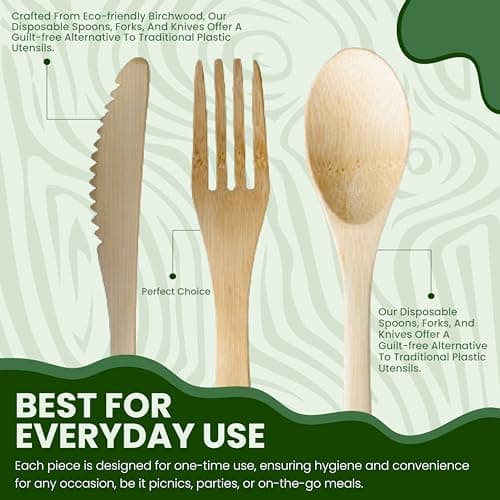 Perfect Stix Wooden Cutlery Kit. Pack of 200 4