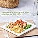 ECOLipak 120 Pack Compostable Paper Plates, 10 inch and 8 inch Heavy Duty Eco friendly Sugarcane Biodegradable Disposable Square Plates for Party Dinner Birthday 9