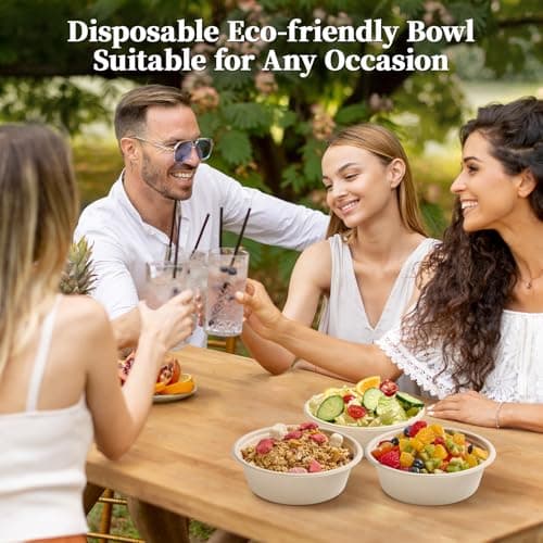 150-piece 150 Eco-Friendly 20 oz Paper Bowls for Sustainable Dining and Entertaining 7