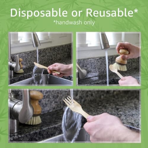 Ibambo 100% Bamboo Utensils Set - x Compostable Cutlery Set 3