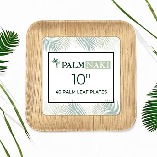 Sustainable Palm Leaf Plates - 10-Inch Square Eco-Friendly Tableware for Events 7