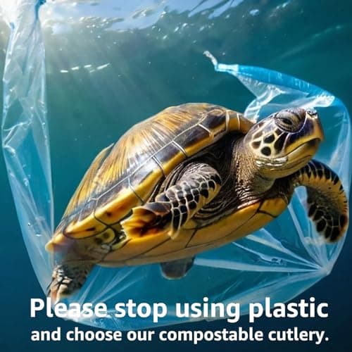 MISISIPI [7.1In 100Pcs] 100% Compostable Forks and Spoons Biodegradable Forks and Spoons HeavyDuty No Plastic Fork and Spoon Eco-friendly HeavyWeight Disposable Forks and Spoon Flatware Set 2