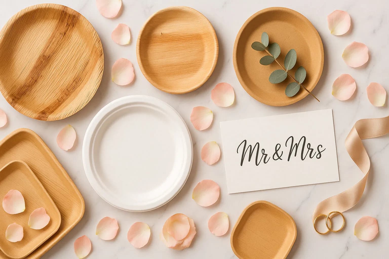 eco-friendly wedding plates
